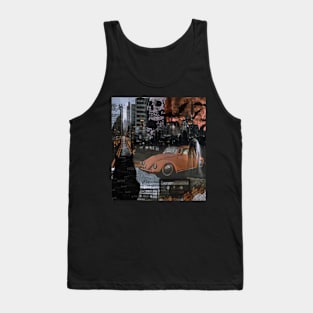 Halloween aesthetics orange NY devil New York ghost spooky creepy skeleton moon Tank Top